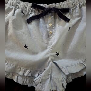 NWOT AERIE Star Print Ruffle Shorts with Bow SIZE XL